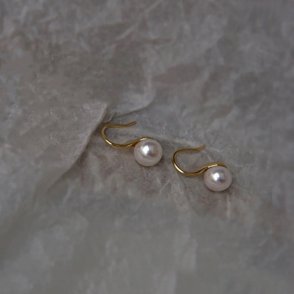 Elegant White Pearl Dangle Drop Earrings for Women,Pearl Earrings